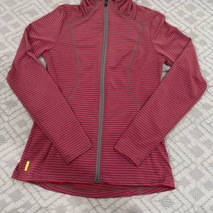 jackets for women size s with pink and gray stripes